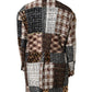 Multicolor Patchwork Button Down Jacket