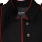 Black Wool Single Breasted Trench Coat Jacket