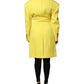 Yellow Double Breasted Trench Coat Jacket