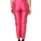 Pink Silk High Waist Tapered Pants