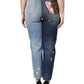 Multicolor Patchwork High Waist Denim Jeans