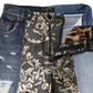 Multicolor Patchwork High Waist Denim Jeans