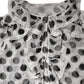 White Black Polka Dot Cotton Sleeveless Top