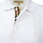 White Cotton Collared Polo Shirt
