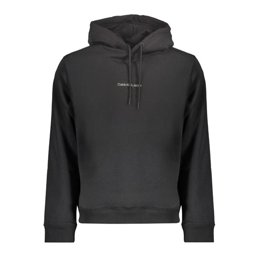 Black Cotton Men Sweater