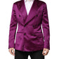Purple Double Breasted Men Suit Coat Blazer
