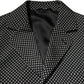 Black White Patterned Men Suit Coat Blazer