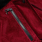 Red Black Cotton Logo FullZip Bomber Jacket