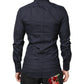 Dark Blue GOLD Cotton Dress Formal Shirt