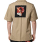 Brown Graphic Print Short Sleeves Shirt