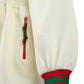Cream Polyester Hooded Logo Sweatsuit