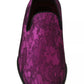 Purple Jacquard Loafers Dress Formal Shoes