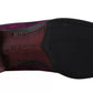 Purple Jacquard Loafers Dress Formal Shoes