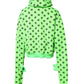 Green Polyester DGLogo Print Hooded Sweater