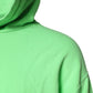 Green Cotton DG Logo Print Hooded Sweater