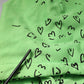 Green Cotton Logo Heart Print Hooded Sweater