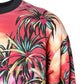 Multicolor Print Crew Neck Pullover Sweater