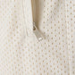 Cream polyester Logo Shorts