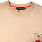 Beige Cherry Print Crew Neck Pullover Sweater