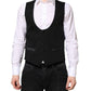 Black Wool Waistcoat Dress Formal Vest