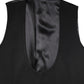 Black Wool Waistcoat Dress Formal Vest