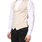 Beige Gray Dress Men Formal Waistcoat Vest
