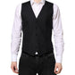 Black Wool Waistcoat Dress Formal Vest