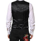 Black Wool Waistcoat Dress Formal Vest