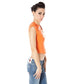 Orange Cotton Women T-Shirt