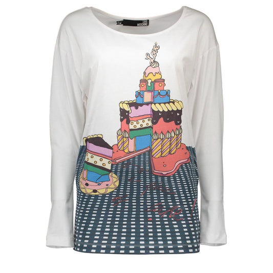 White Cotton Women T-Shirt