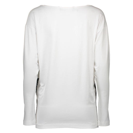 White Cotton Women T-Shirt