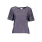 Blue Cotton Women T-Shirt