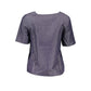 Blue Cotton Women T-Shirt