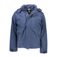Blue Polyester Men Jacket