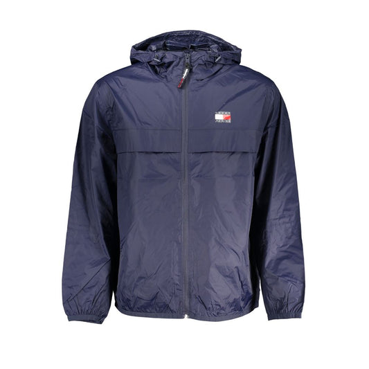 Blue Recycled Nylon Men Jacket