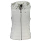 White Polyester Sleveless Jacket