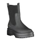 Black Leather Women Ankle Boot