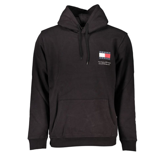 Black Cotton Men's Sweater Hoodie