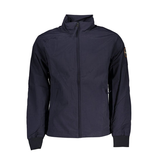 Blue Polyester Men's Jacket