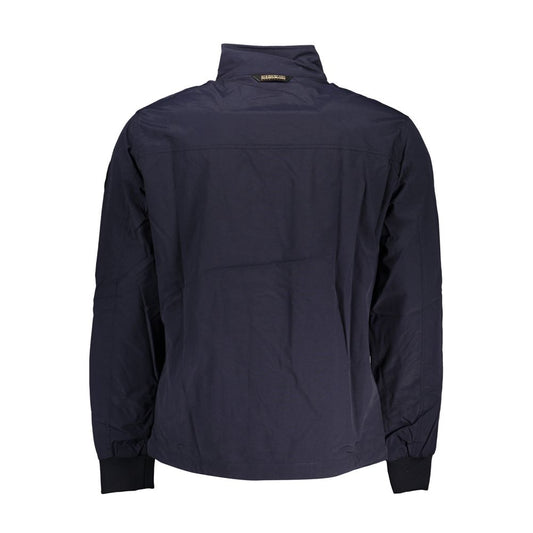Blue Polyester Men's Jacket