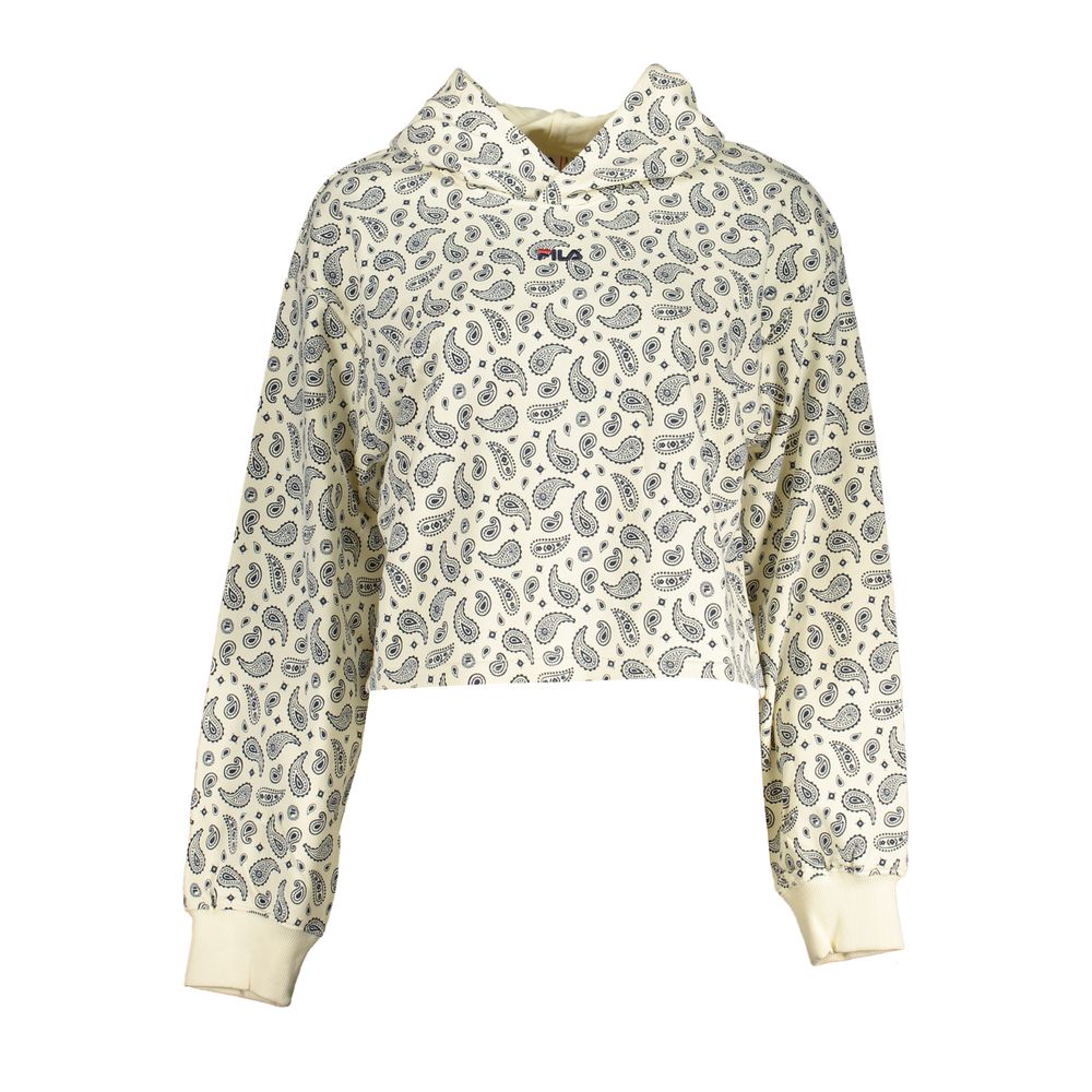 White Cotton Women Sweater Hoodie