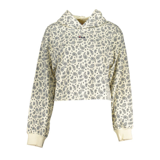 White Cotton Women Sweater Hoodie