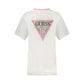 White Cotton Women T-Shirt