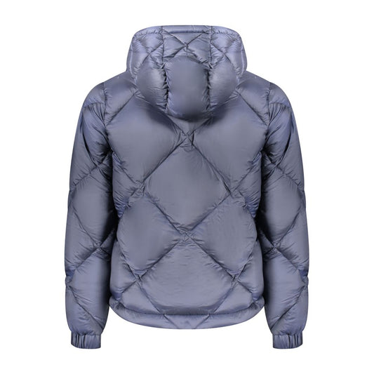 Blue Polyester Men Jacket