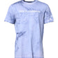 Blue Cotton Logo Print Crew Neck T-shirt