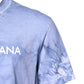 Blue Cotton Logo Print Crew Neck T-shirt