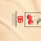 Beige Cotton Logo Print Crew Neck T-shirt