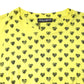 Yellow Cotton DG Heart Print Crew Neck T-shirt