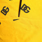 Yellow Cotton DG Logo Print Cropped T-shirt