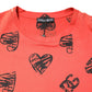Red Cotton Short Sleeve DG Heart Logo T-shirt